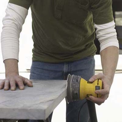 Smoothing countetop edges
